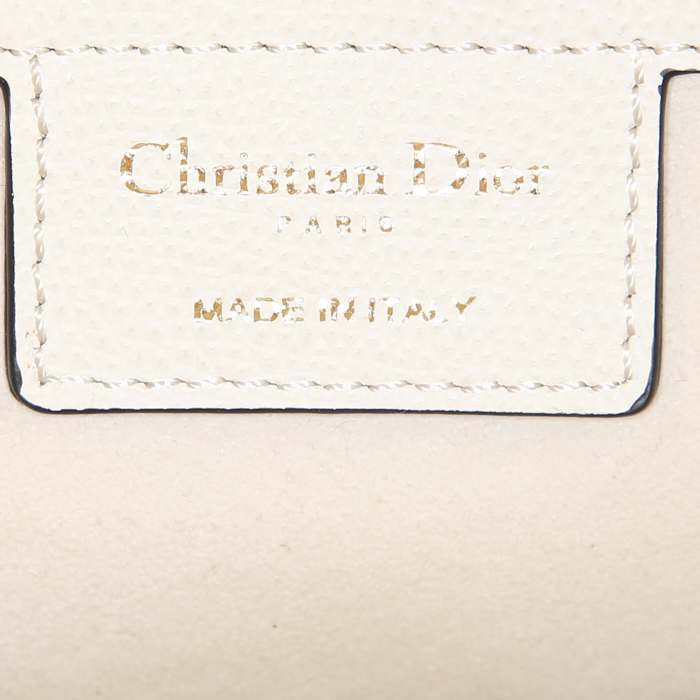 Sac Dior en cuir grainé blanc - Detail D4