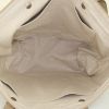 Shopping bag Hermès Amedaba Diago in pelle intrecciata color talpa e argentata - Detail D2 thumbnail
