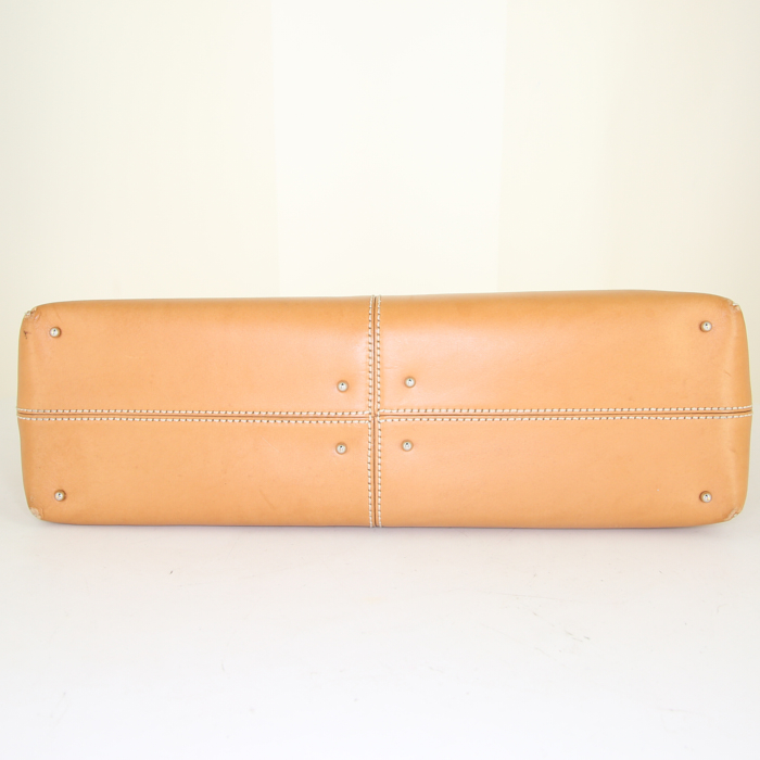 Tod's D-Bag bag worn on the shoulder or carried in the hand in beige - Detail D5