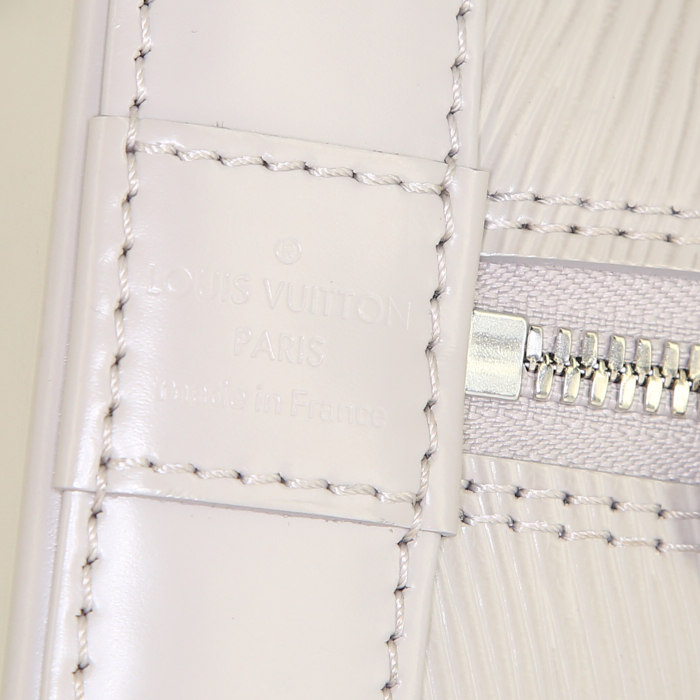 Louis Vuitton Alma medium model handbag in grey epi leather - Detail D3