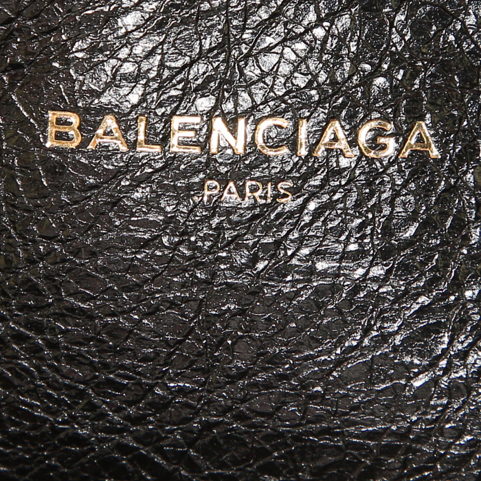 Sac à main Balenciaga Blanket Square en cuir orange - Detail D4