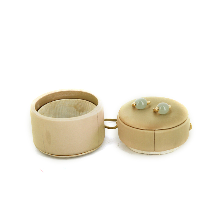 Pomellato Luna earrings in pink gold and quartz - Detail D2