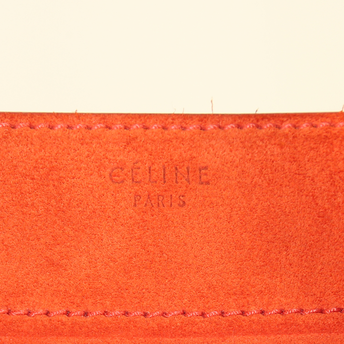 Borsa Céline Phantom in camoscio arancione - Detail D3