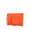 Balenciaga Arena pouch in orange leather - 00pp thumbnail