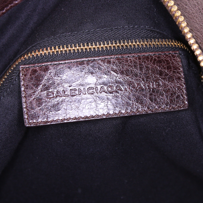 Borsa Balenciaga Work in pelle marrone - Detail D3