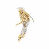 Broche-pendentif "Perroquet" en or jaune, diamants blanc, diamants jaunes et rubis - 360 thumbnail