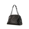 Chanel Just Mademoiselle bag in black patent quilted leather - 00pp thumbnail
