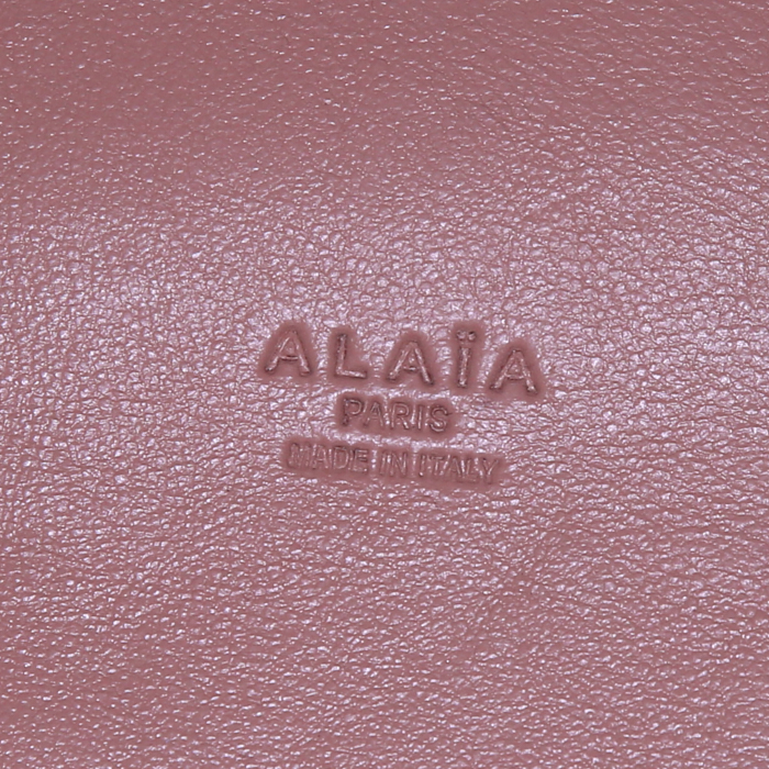 Shopping bag Alaïa Vienne in pelle nera con motivo forato - Detail D3