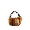 Gucci Bamboo handbag in beige furr and brown leather - 00pp thumbnail