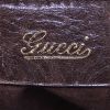 Sac à main Gucci Bamboo en fourrure beige et cuir marron - Detail D3 thumbnail