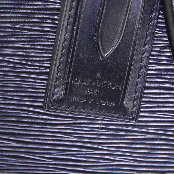 Louis Vuitton Riviera handbag in black epi leather - Detail D3