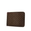 Louis Vuitton Poche-documents large model pouch in brown monogram canvas and cognac leather - 00pp thumbnail