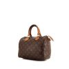 Bolso de mano Louis Vuitton Speedy 25 cm en lona Monogram revestida marrón y cuero natural - 00pp thumbnail