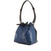 Louis Vuitton petit Noé small model handbag in blue and black bicolor epi leather - 00pp thumbnail