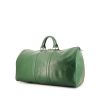 Sac de voyage Louis Vuitton Keepall 55 cm en cuir épi vert - 00pp thumbnail
