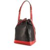 Borsa Louis Vuitton petit Noé modello grande in pelle Epi bicolore nera e rossa - 00pp thumbnail