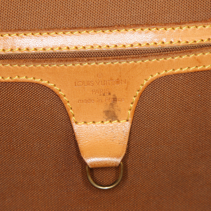 Borsa Louis Vuitton Ellipse modello grande in tela monogram marrone e pelle naturale - Detail D3