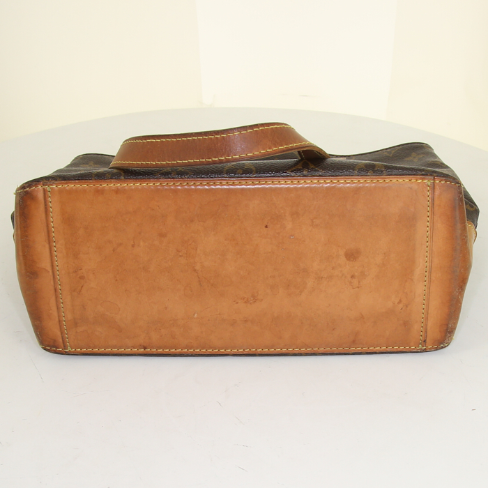 Louis Vuitton Piano shopping bag in brown monogram canvas and natural leather - Detail D4