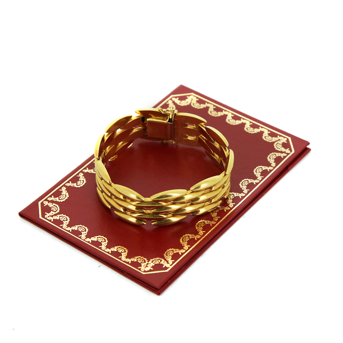 Brazalete época años 90 Cartier Gentiane en oro amarillo - Detail D2
