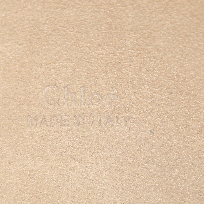 Borsa a tracolla Chloé Faye modello medio in pelle giallo senape e camoscio marrone - Detail D3