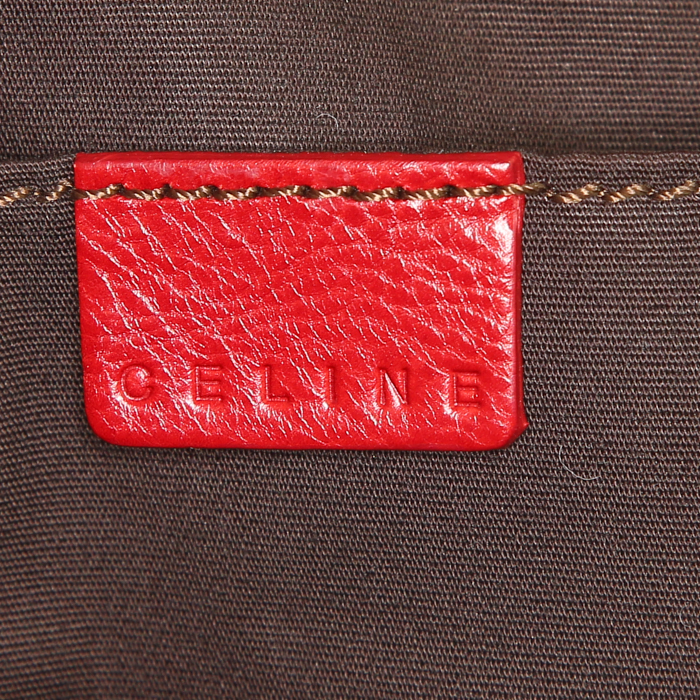 Celine Boogie handbag in red leather - Detail D3