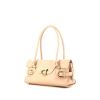 Salvatore Ferragamo Gancini bag worn on the shoulder or carried in the hand in beige leather - 00pp thumbnail
