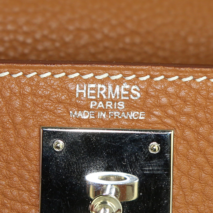 Borsa Hermes Kelly 28 cm in pelle togo gold - Detail D4