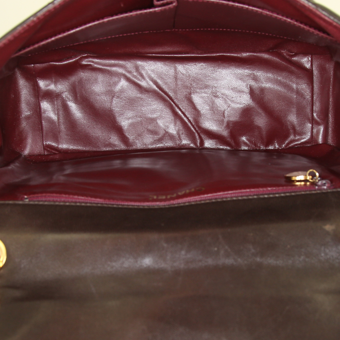 Borsa Chanel Timeless jumbo in pelle trapuntata marrone - Detail D3