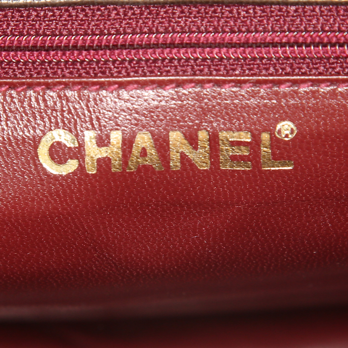 Borsa Chanel Timeless jumbo in pelle trapuntata marrone - Detail D4