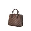 Bolso de mano Louis Vuitton Triana en lona a cuadros ébano y cuero esmaltado marrón - 00pp thumbnail