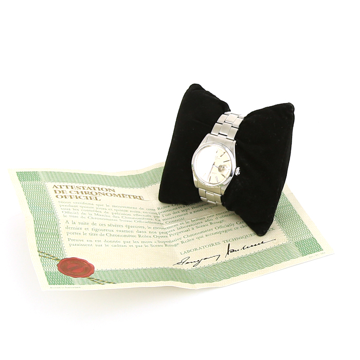 Rolex Oyster Perpetual Date watch in stainless steel Ref:  1500 Circa  1980 - Detail D2