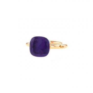 Pomellato Nudo ring in pink gold and amethyst