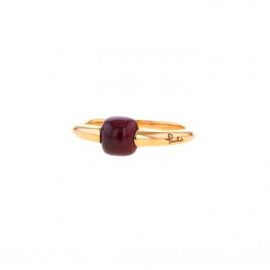 Pomellato M'ama Non M'ama ring in pink gold and garnet