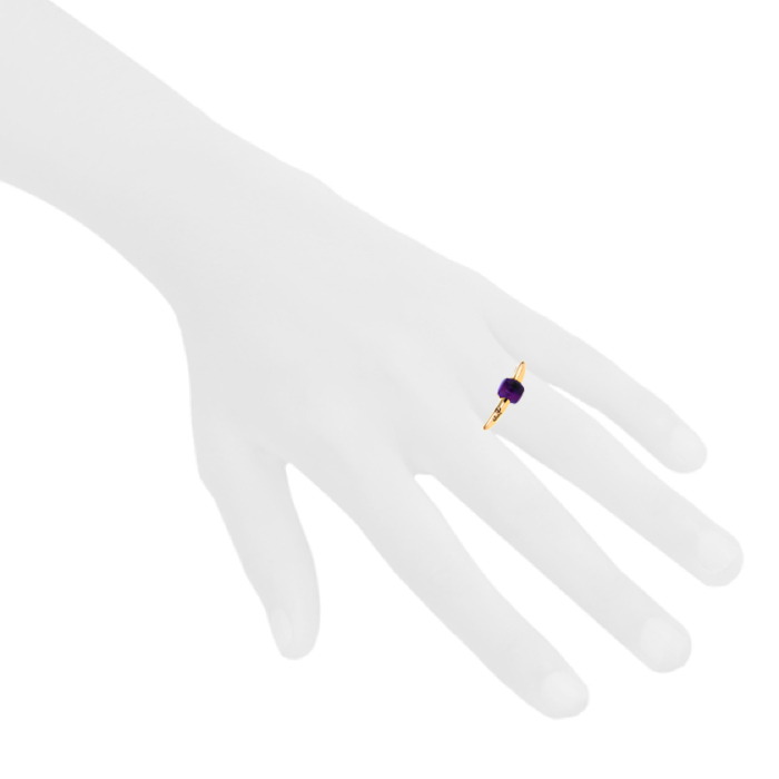 Pomellato M'ama Non M'ama ring in pink gold and amethyst - Detail D1