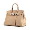 Hermes Birkin 35 cm handbag in tourterelle grey togo leather - 00pp thumbnail
