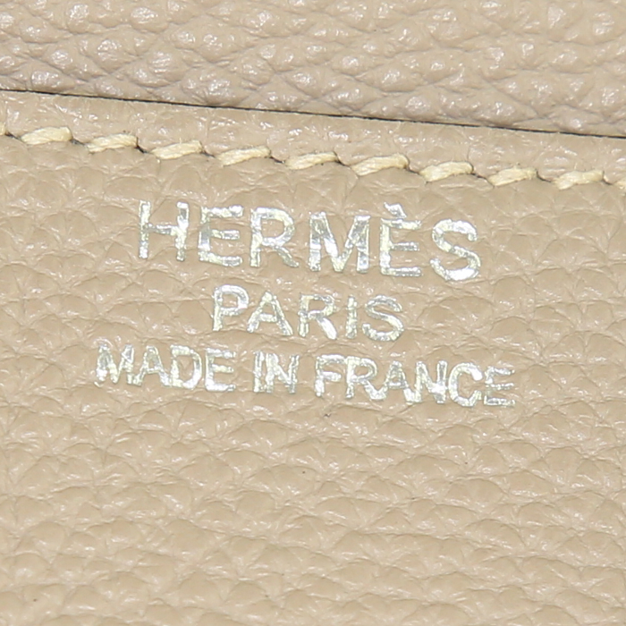 Hermes Birkin 35 cm handbag in tourterelle grey togo leather - Detail D3