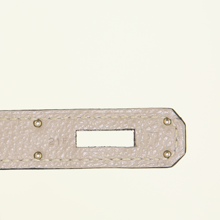 Borsa Hermes Birkin 35 cm in pelle togo grigio tortora - Detail D4