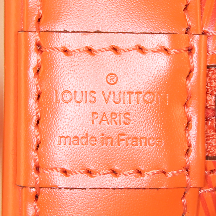 Borsa a tracolla Louis Vuitton Alma BB in pelle Epi arancione - Detail D4