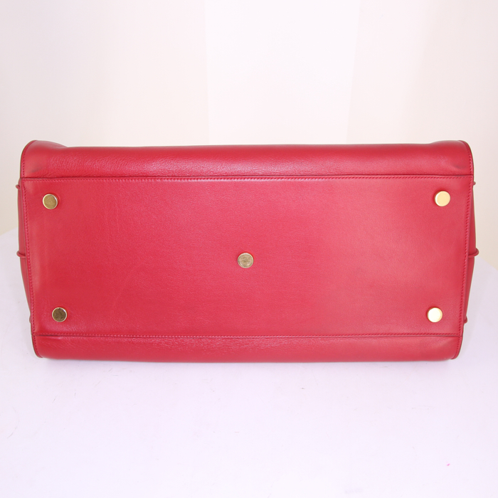 Saint Laurent Sac de jour large model handbag in red leather - Detail D4