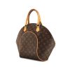 Bolso de mano Louis Vuitton Ellipse modelo grande en lona Monogram marrón y cuero natural - 00pp thumbnail