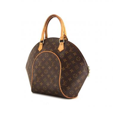 Borsa Louis Vuitton Ellipse modello grande in tela monogram marrone e pelle naturale