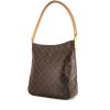 Louis Vuitton Looping large model handbag in brown monogram canvas and natural leather - 00pp thumbnail