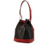 Borsa Louis Vuitton petit Noé modello grande in pelle Epi bicolore nera e rossa - 00pp thumbnail