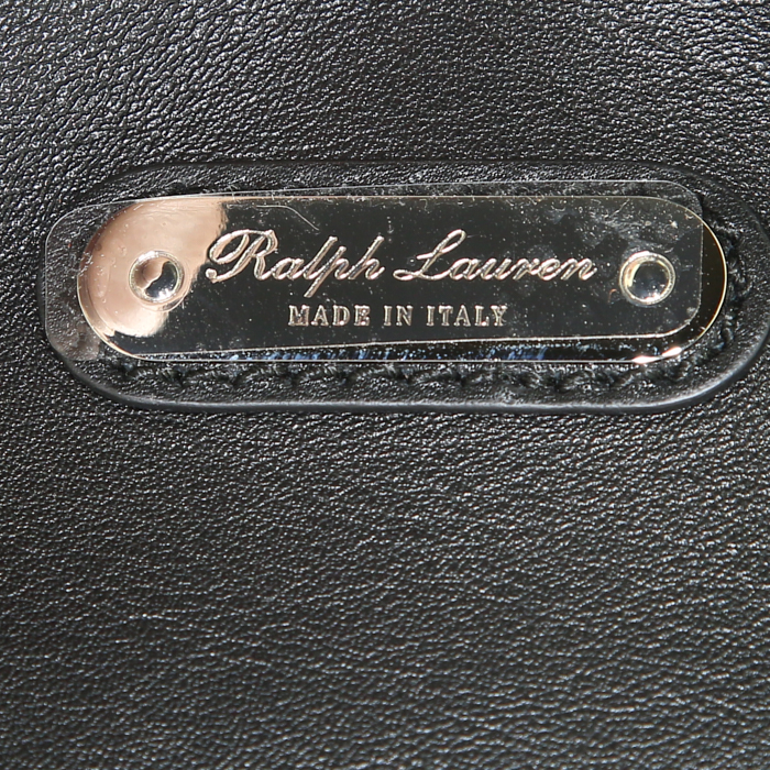 Sac à main Ralph Lauren Ricky grand modèle en cuir noir - Detail D4
