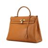 Hermes Kelly 35 cm handbag in gold grained leather - 00pp thumbnail