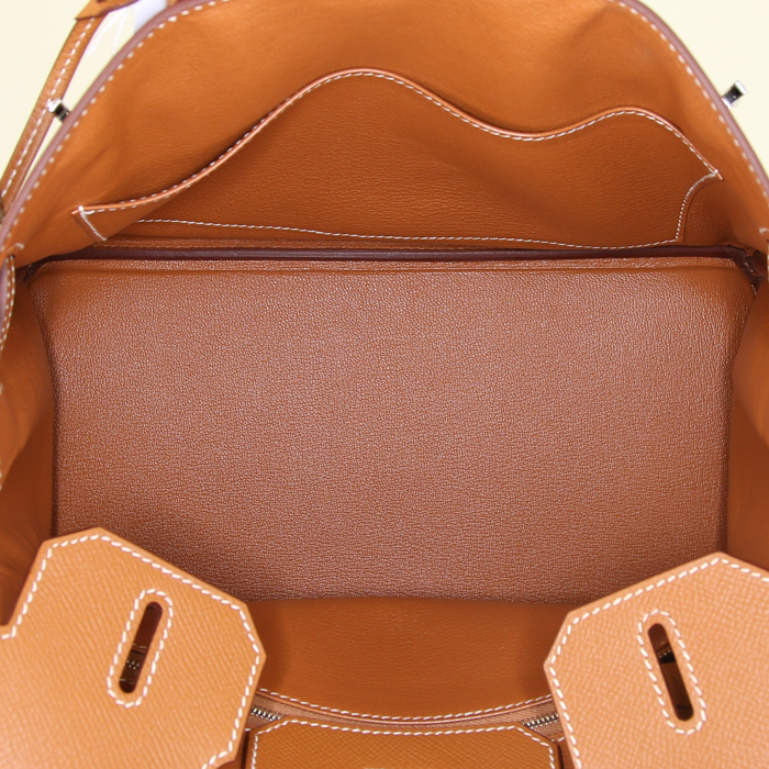 Borsa Hermès Birkin 30 cm in pelle Epsom gold - Detail D2