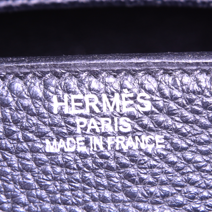 Hermes Birkin 35 cm handbag in black togo leather - Detail D3