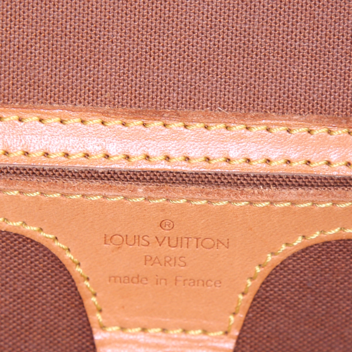 Sac à main Louis Vuitton Ellipse grand modèle en toile monogram marron et cuir naturel - Detail D3