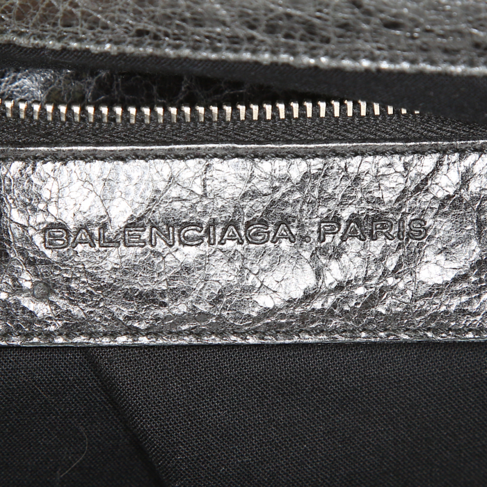 Sac à main Balenciaga Work en cuir noir - Detail D3