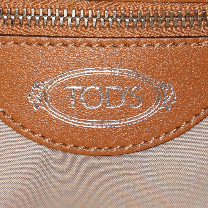 Sac à main Tod's en cuir marron camel - Detail D3